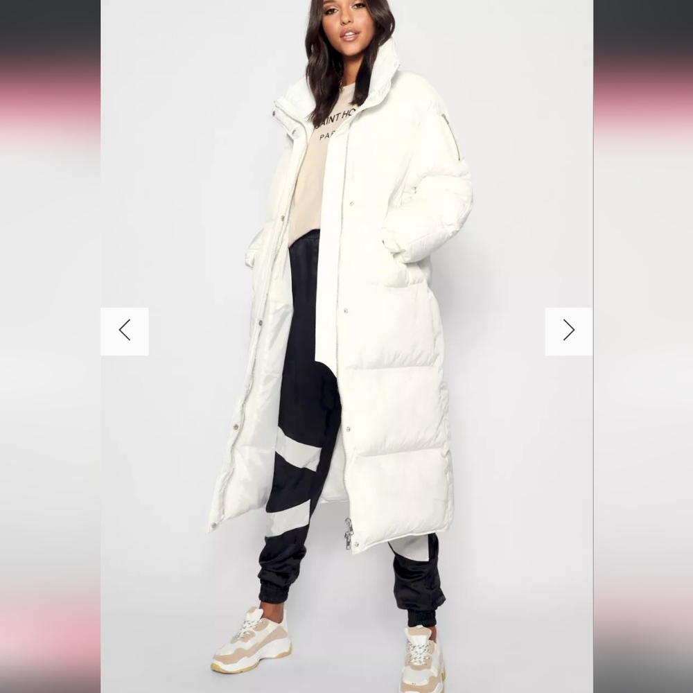 Ankle length puffy women's jacket, BooHoo Tall